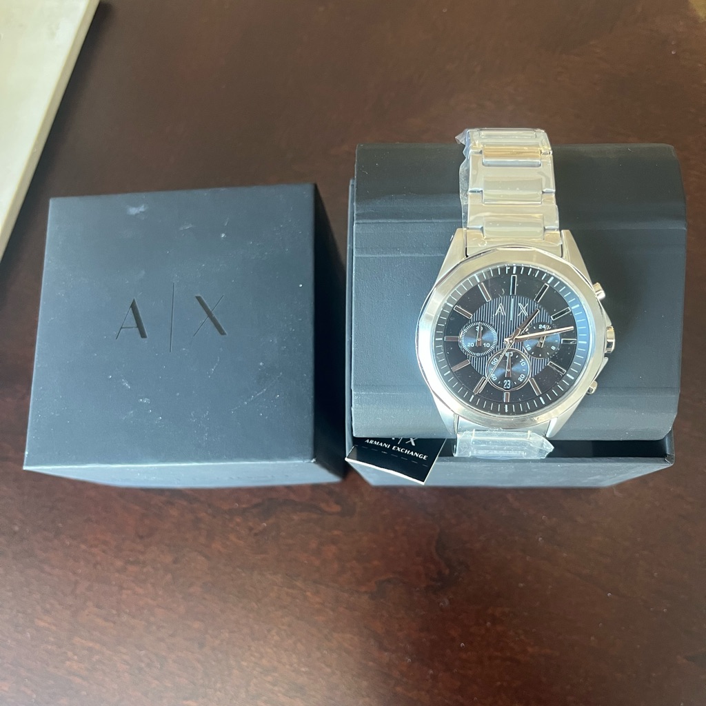 Armani Silver Watch Men’s Brand New W/ Tag & Box